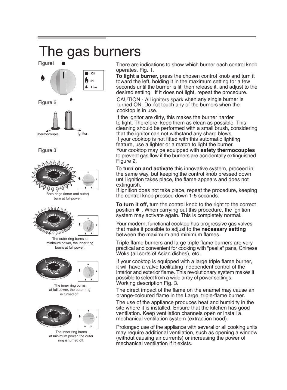 The gas burners | Bosch PGL985UC User Manual | Page 13 / 65