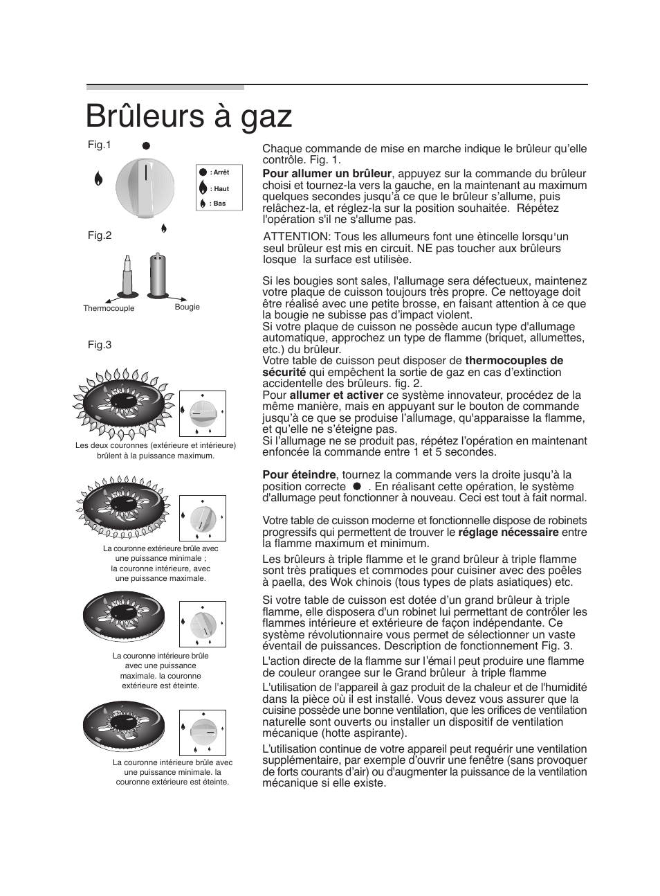 Brûleurs à gaz | Bosch PGL985UC User Manual | Page 34 / 65