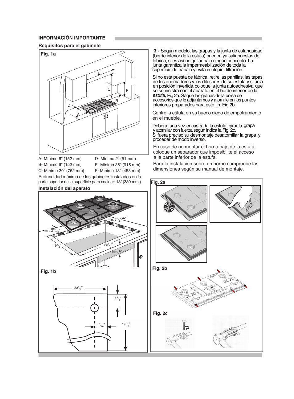 Requisitos para el gabinete | Bosch PGL985UC User Manual | Page 61 / 65