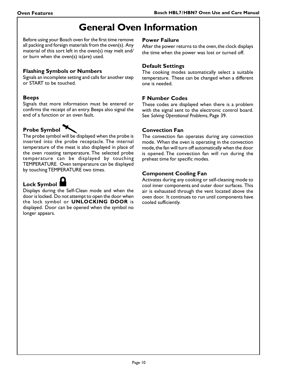 General oven information | Bosch HBL 75 User Manual | Page 12 / 44