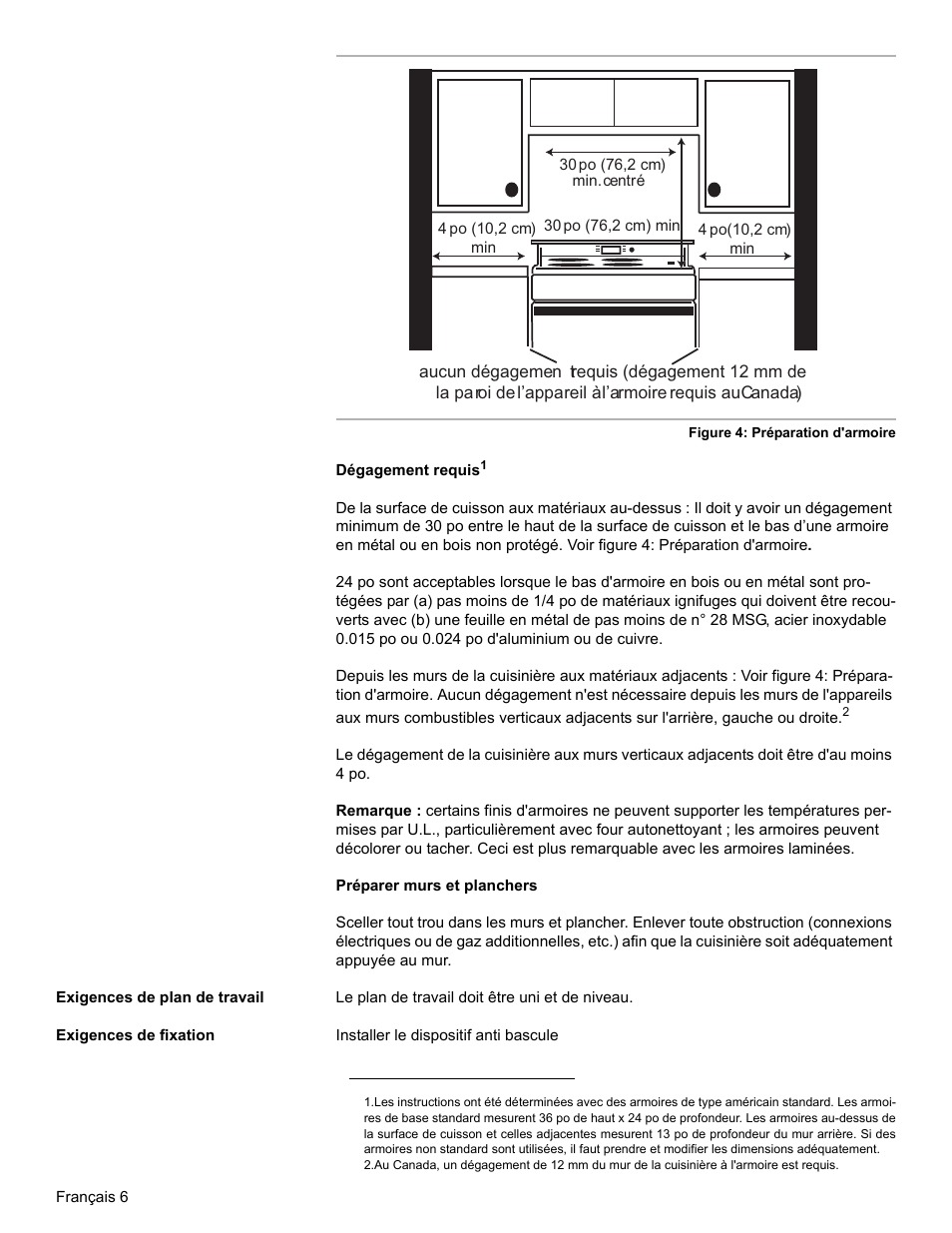 Exigences de plan de travail, Exigences de fixation | Bosch BOSCH OVEN User Manual | Page 26 / 56