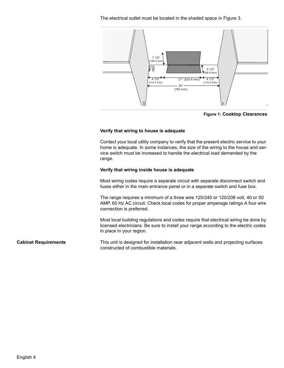 Cabinet requirements | Bosch BOSCH OVEN User Manual | Page 6 / 56