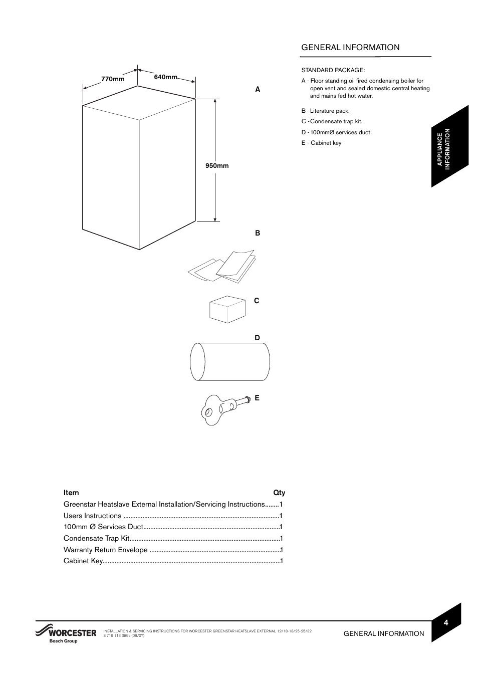 Check list | Bosch 25/32kW User Manual | Page 5 / 52