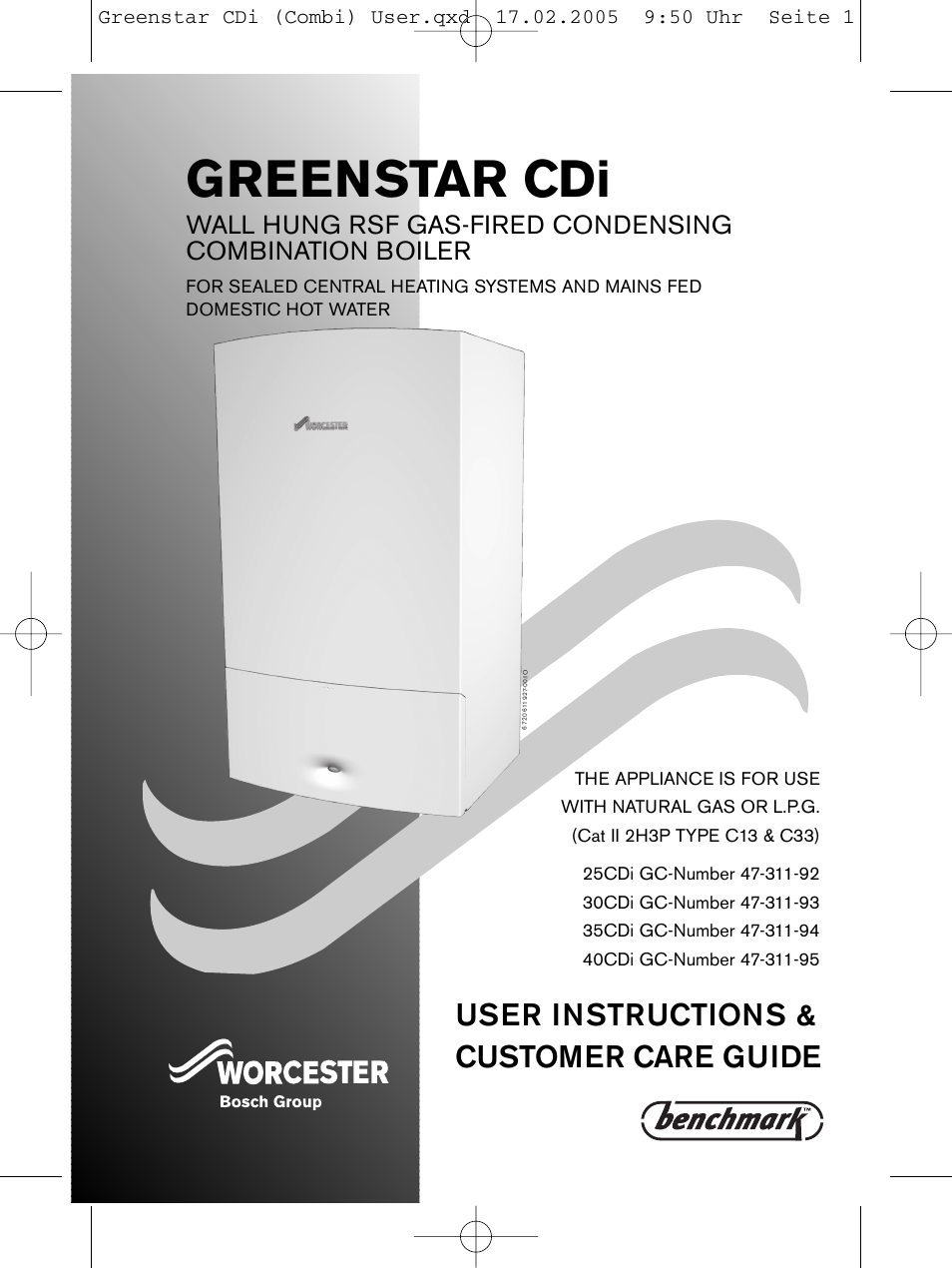 Bosch GREENSTAR CDI C13 User Manual | 24 pages