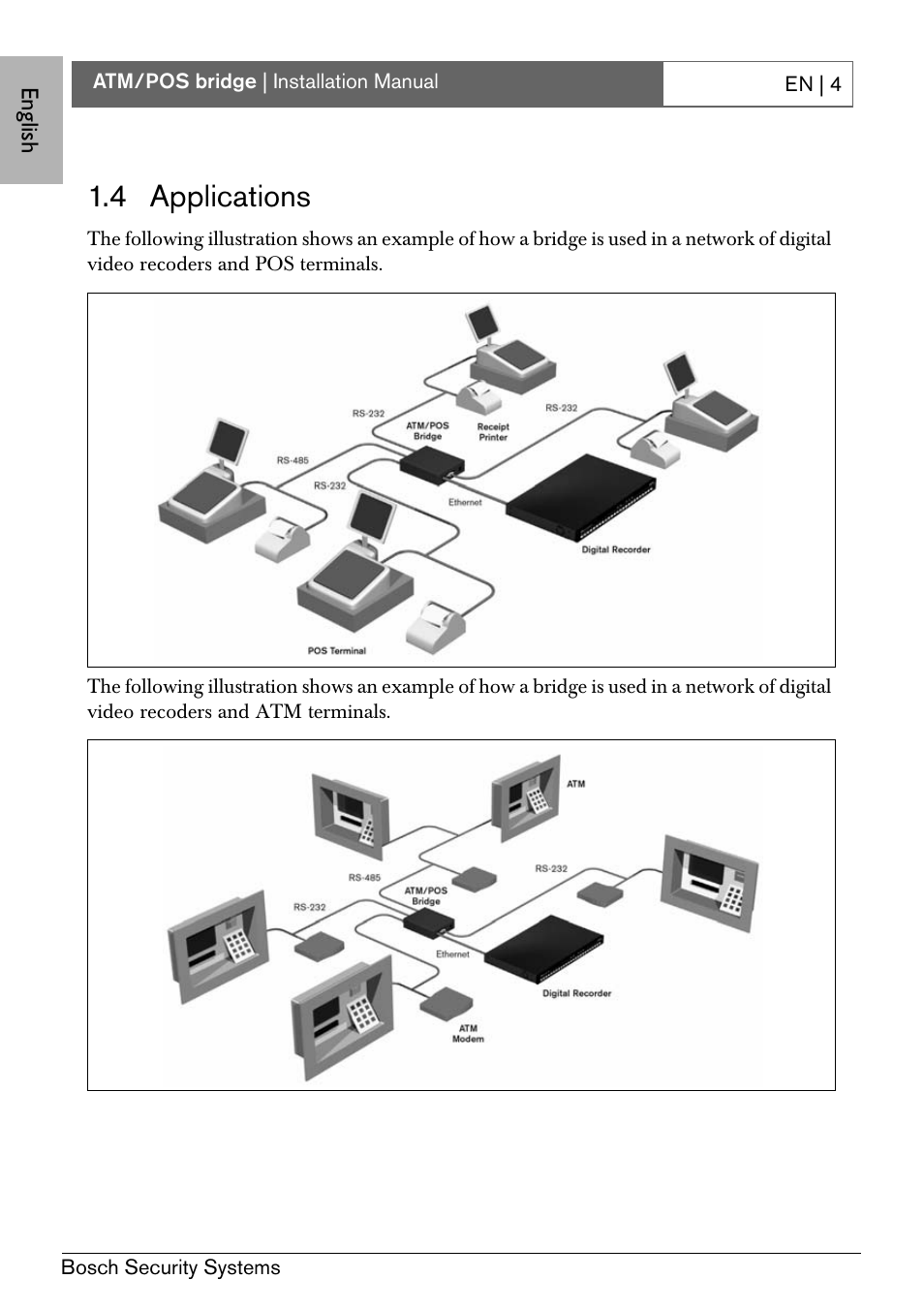 4 applications | Bosch ATM/POS Bridge User Manual | Page 10 / 22