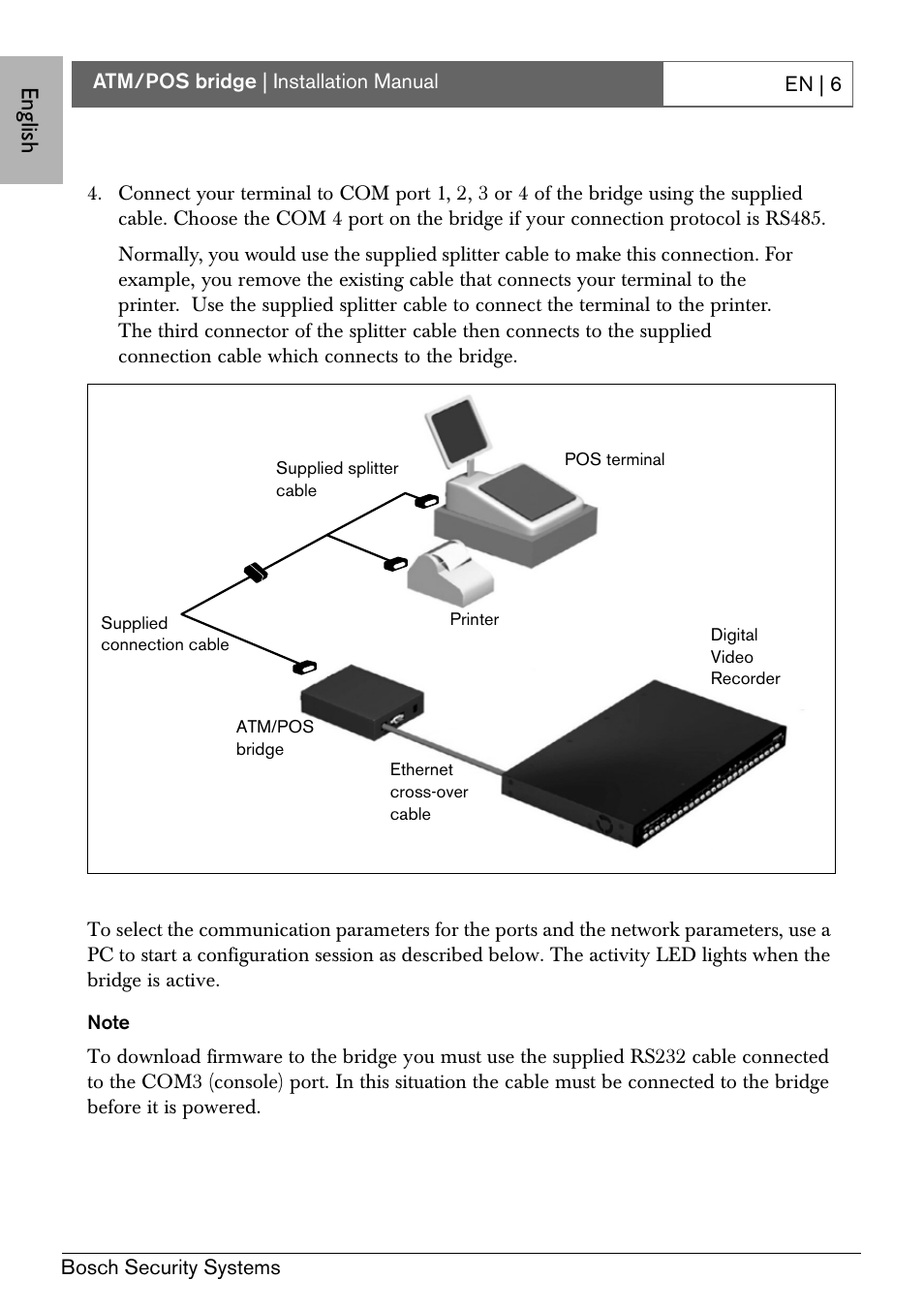 Eng lish | Bosch ATM/POS Bridge User Manual | Page 12 / 22