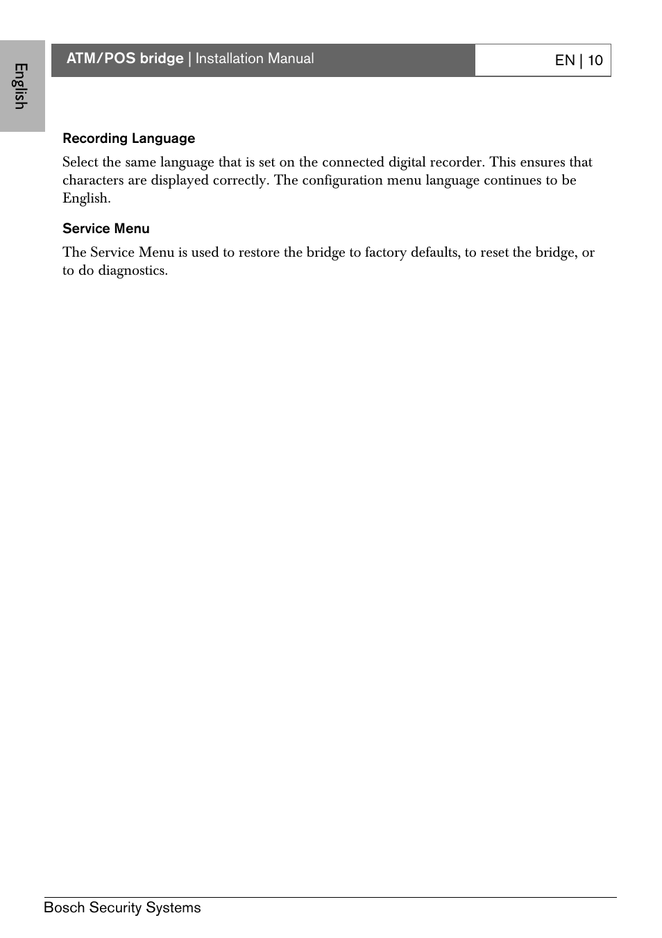 Bosch ATM/POS Bridge User Manual | Page 16 / 22