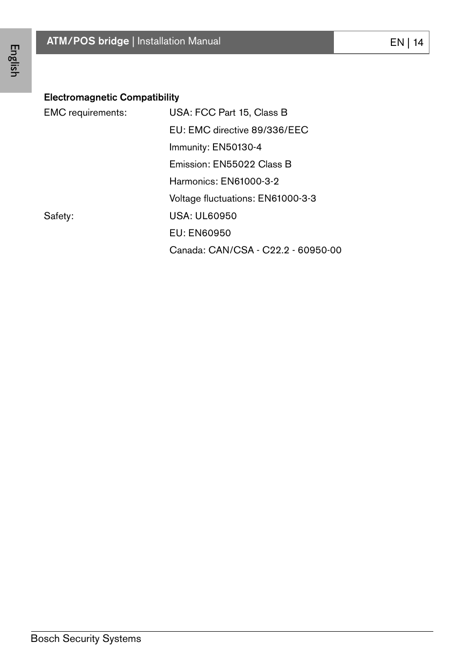 Bosch ATM/POS Bridge User Manual | Page 20 / 22