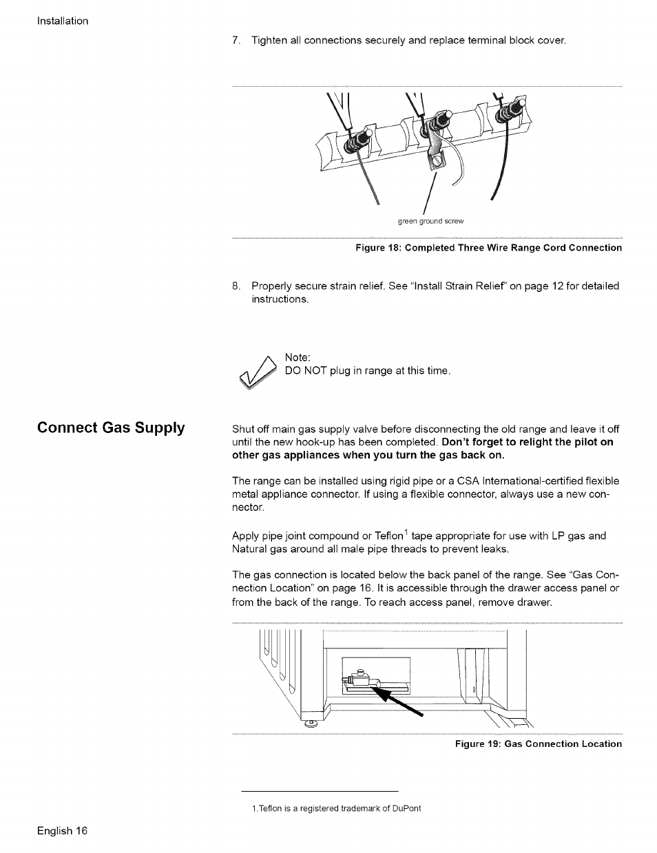 Connect gas supply | Bosch L0609466 User Manual | Page 18 / 26