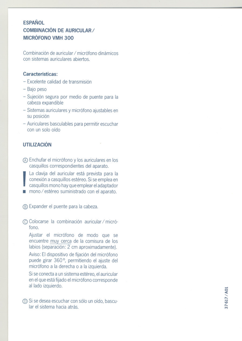Bosch BAUERBOSCH Microphone/Headphone Combination VMH 300 User Manual | Page 5 / 8