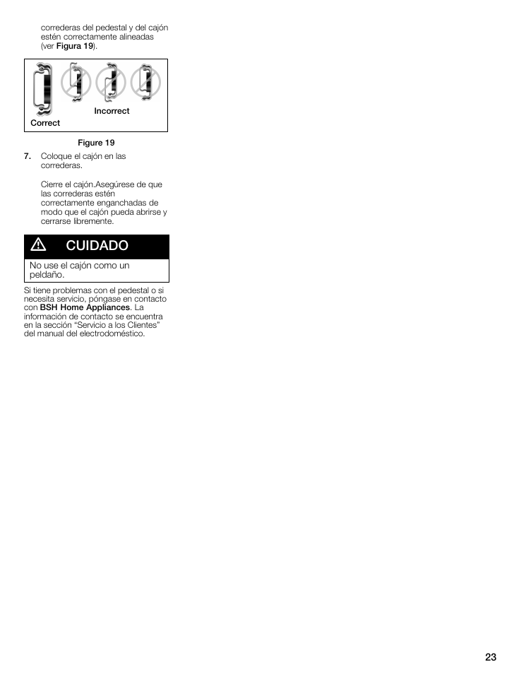 Cuidado | Bosch WTZ 1295P User Manual | Page 23 / 24