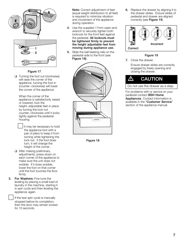 Caution | Bosch WTZ 1295P User Manual | Page 7 / 24