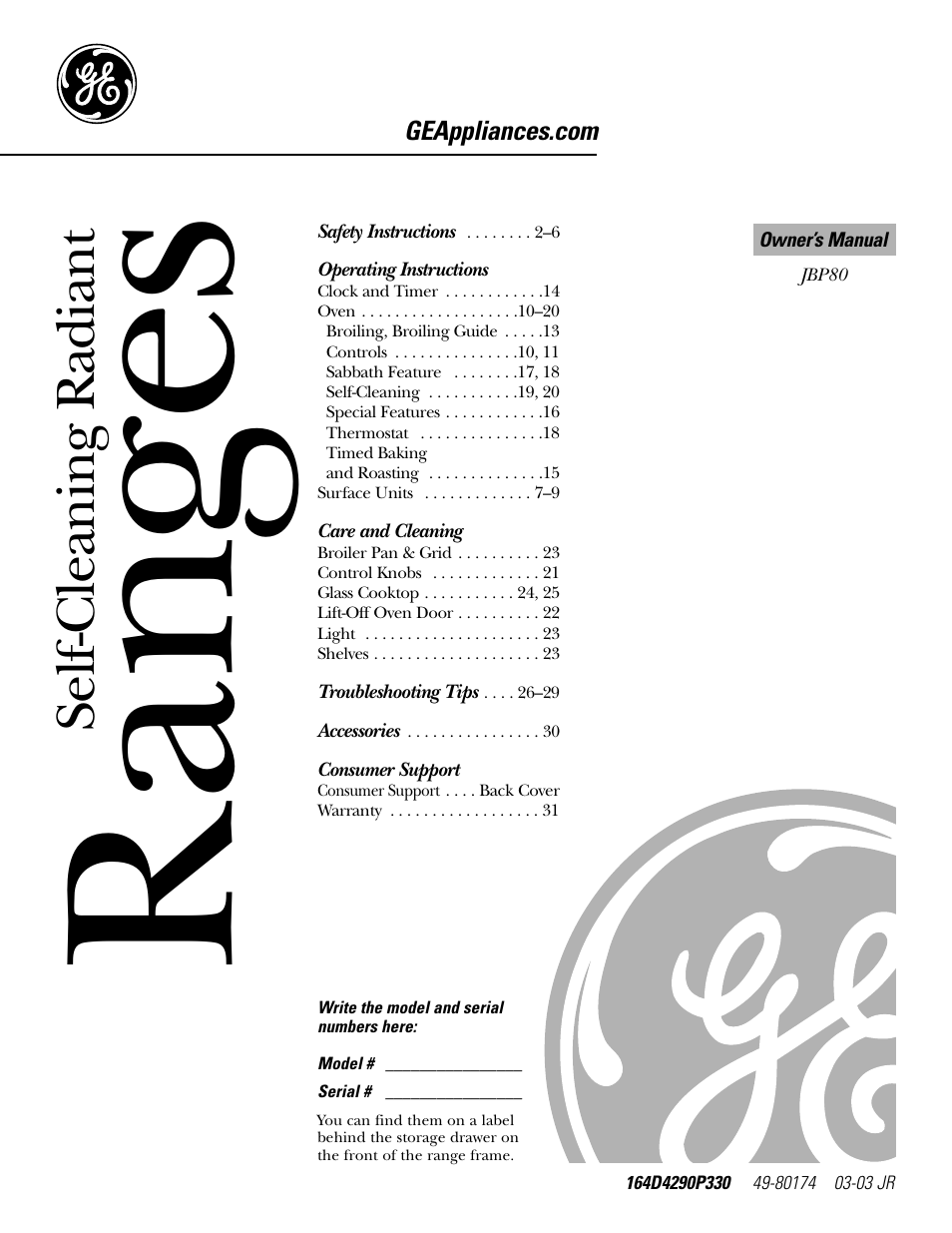 Bosch JBP80 User Manual | 32 pages