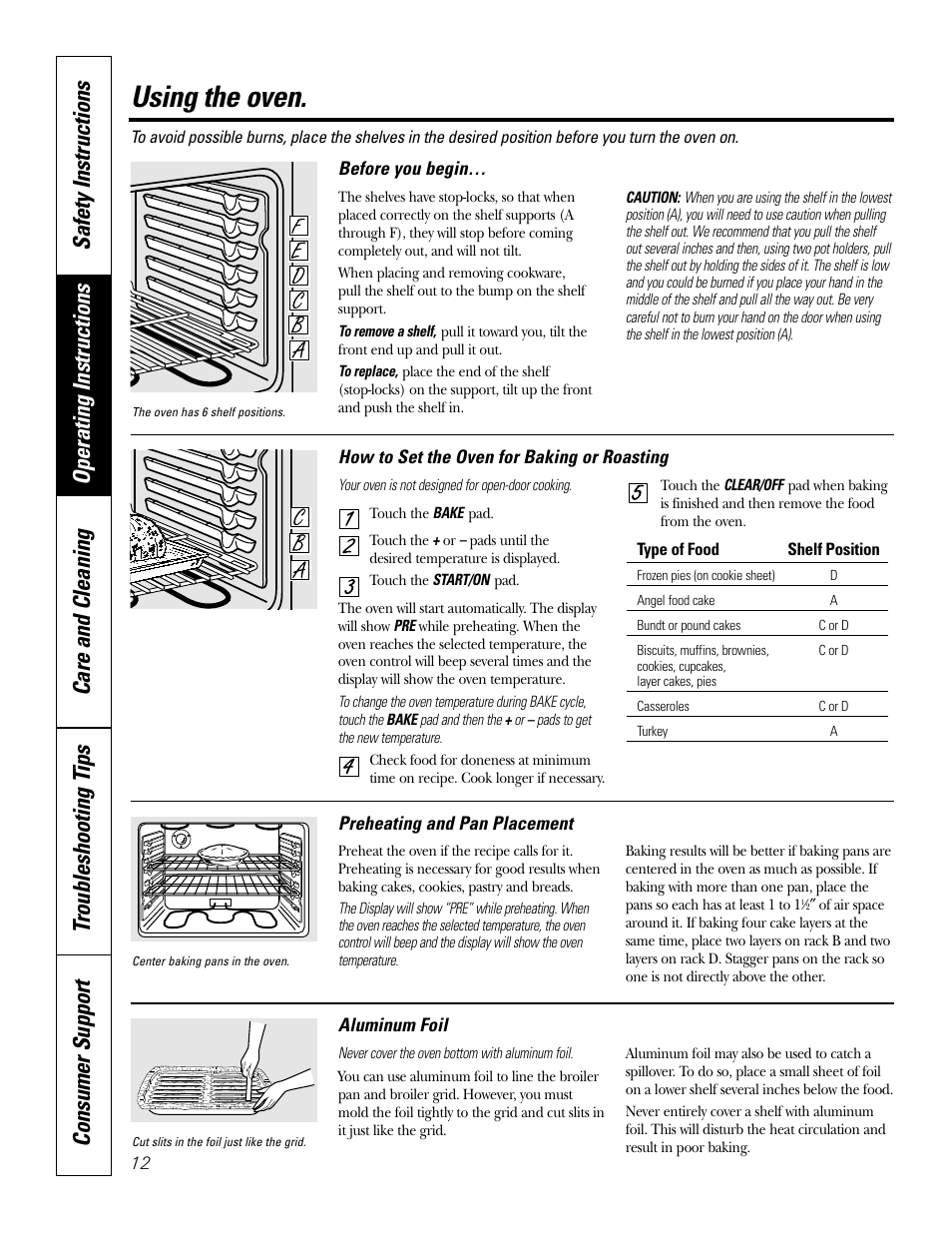Using the oven | Bosch JBP80 User Manual | Page 12 / 32
