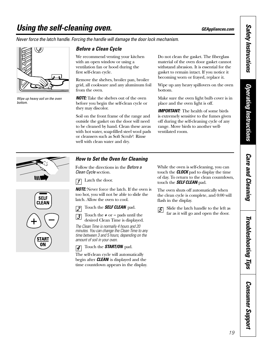Self-cleaning, Self-cleaning , 20, Using the self-cleaning oven | Bosch JBP80 User Manual | Page 19 / 32