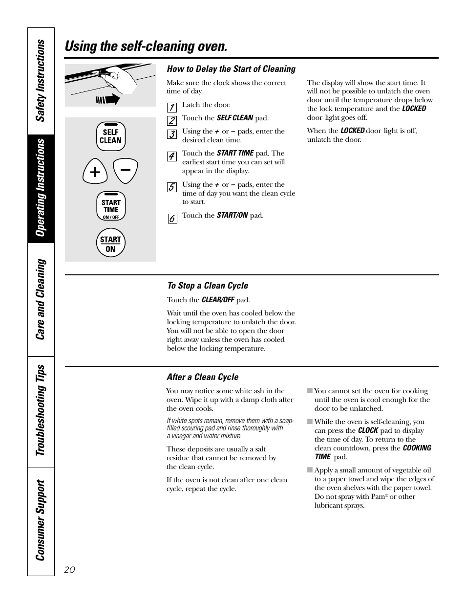 Using the self-cleaning oven | Bosch JBP80 User Manual | Page 20 / 32