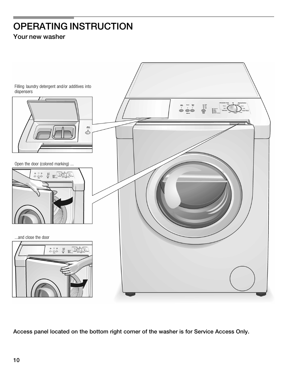 Operating instruction | Bosch WFMC1001UC User Manual | Page 10 / 80