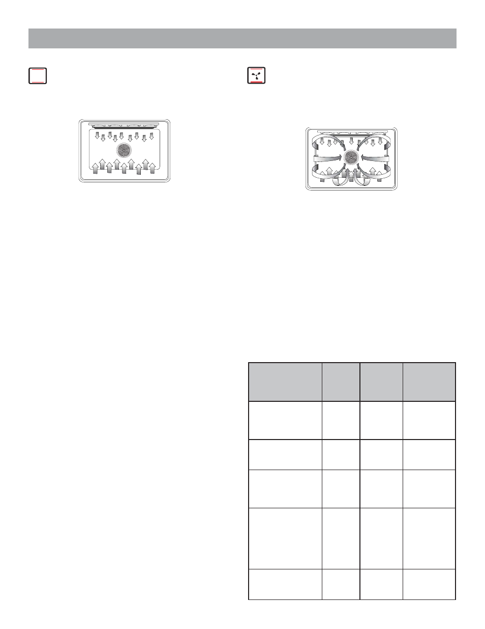 Oven modes - bake and convection bake, Bake and warm, Convection bake | Bosch HES236U User Manual | Page 17 / 33