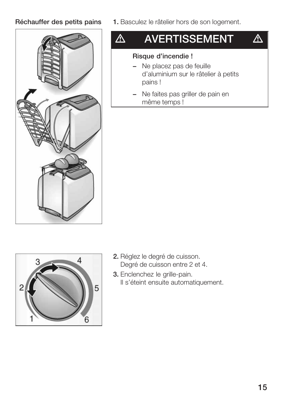 Davertissement d | Bosch TAT 46.. UC User Manual | Page 15 / 28