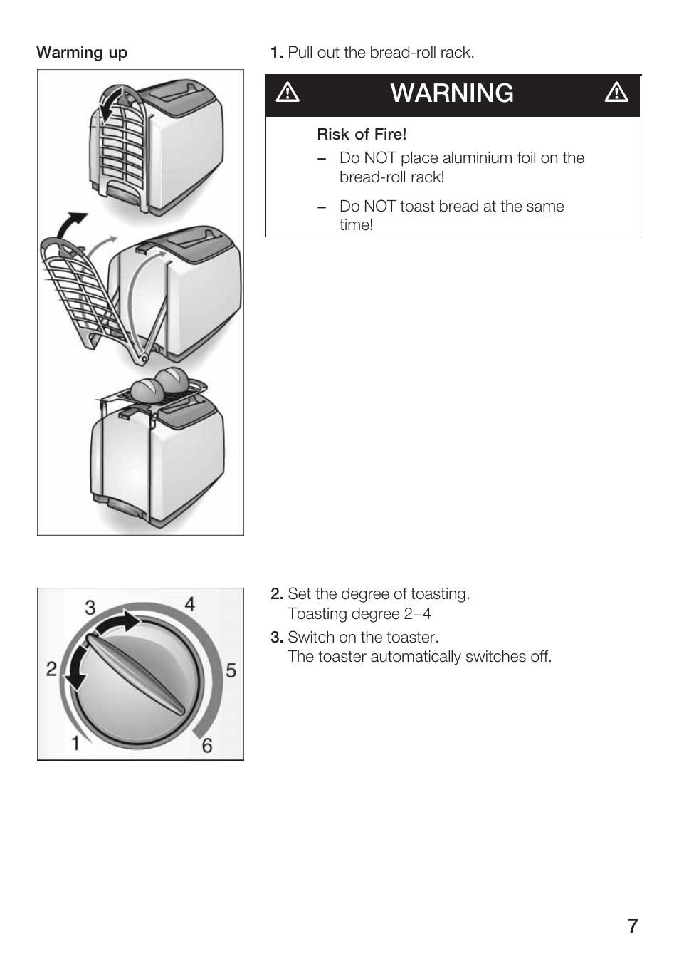 Dwarning d | Bosch TAT 46.. UC User Manual | Page 7 / 28