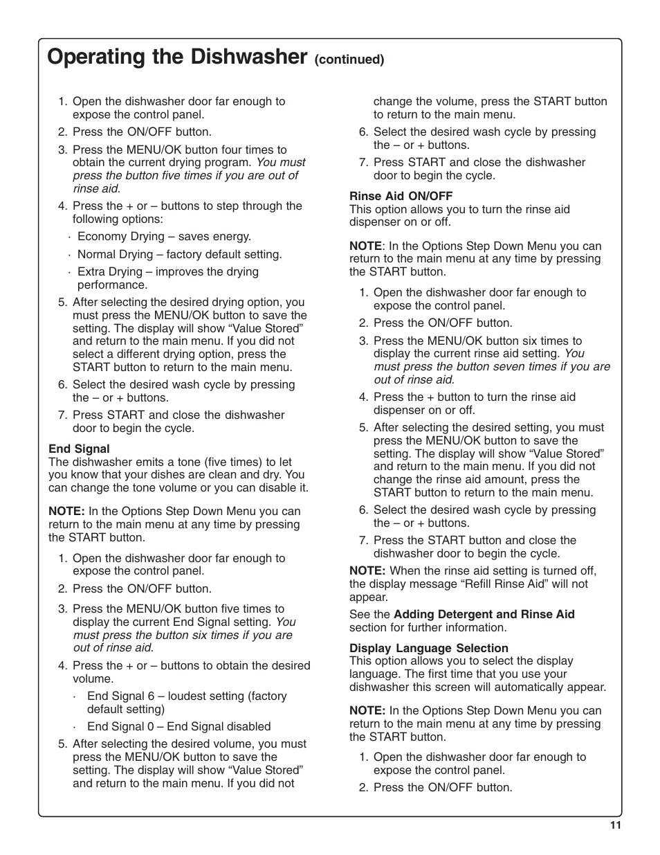 Operating the dishwasher | Bosch SHE99CO5 User Manual | Page 13 / 74