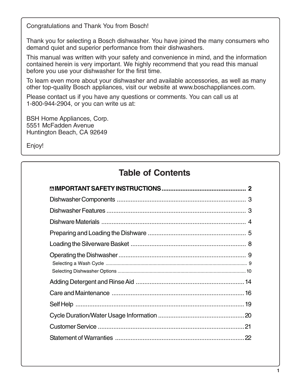 Bosch SHE99CO5 User Manual | Page 3 / 74