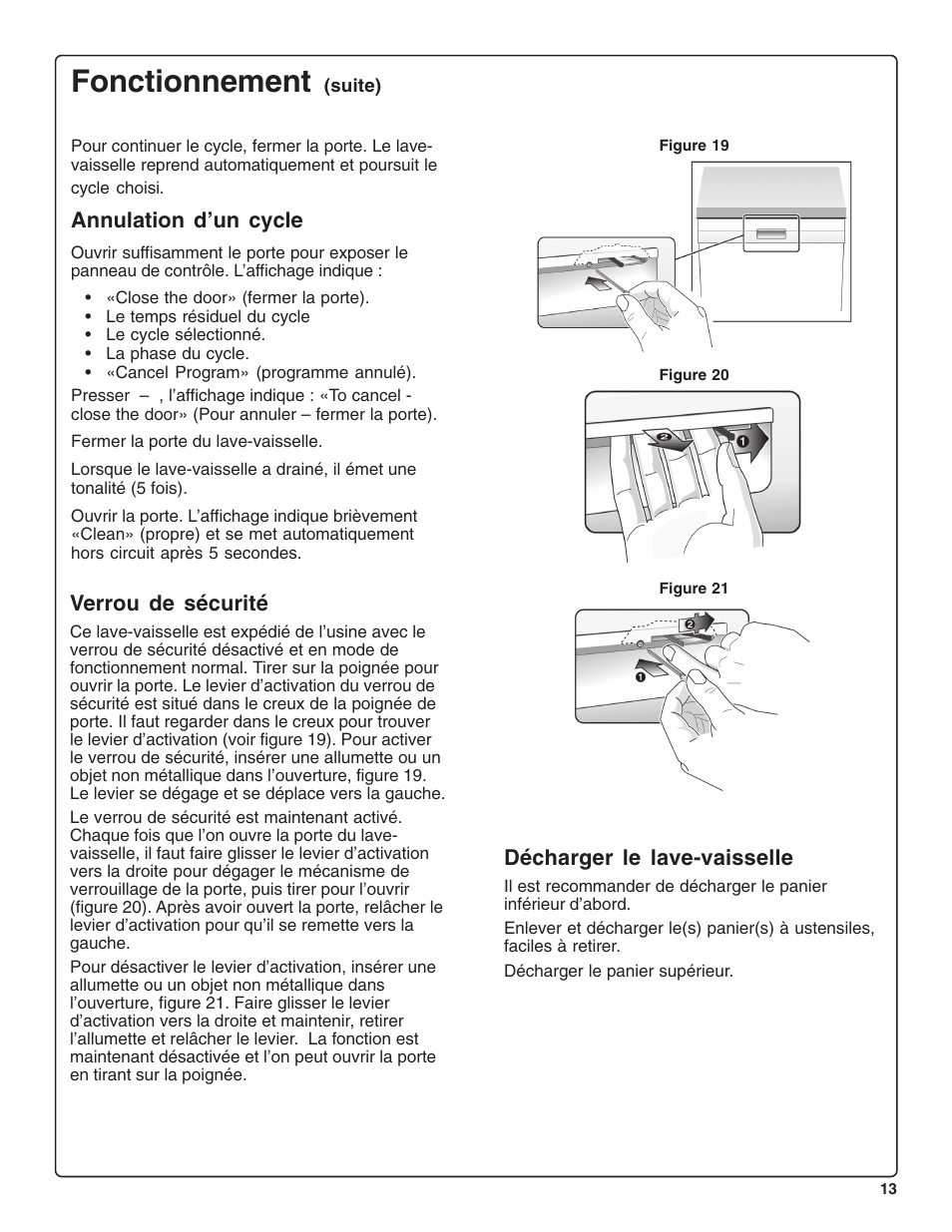 Fonctionnement | Bosch SHE99CO5 User Manual | Page 37 / 74
