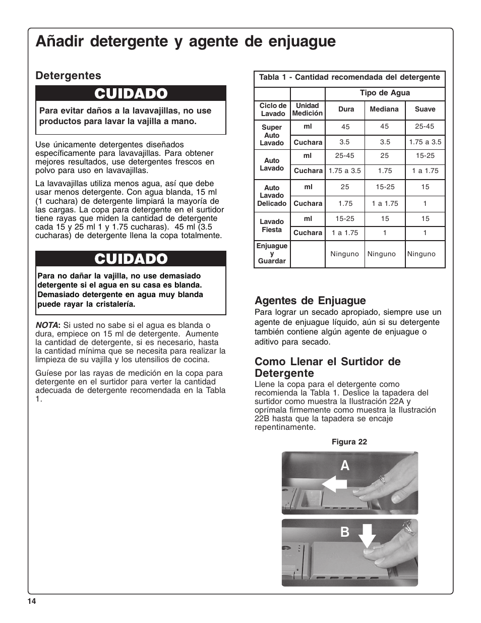 Añadir detergente y agente de enjuague, Agentes de enjuague, Como llenar el surtidor de detergente | Detergentes | Bosch SHE99CO5 User Manual | Page 60 / 74