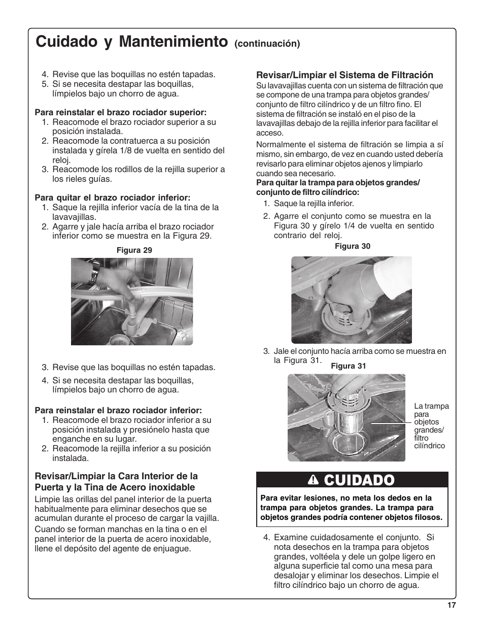 Cuidado y mantenimiento, Cuidado | Bosch SHE99CO5 User Manual | Page 63 / 74