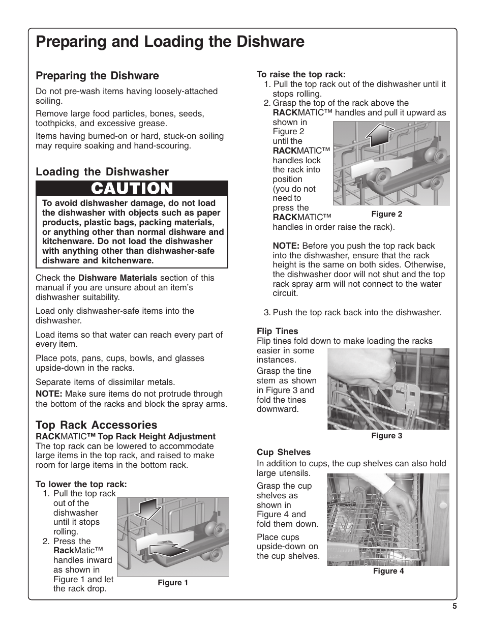 Preparing and loading the dishware, Top rack accessories, Preparing the dishware | Loading the dishwasher | Bosch SHE99CO5 User Manual | Page 7 / 74
