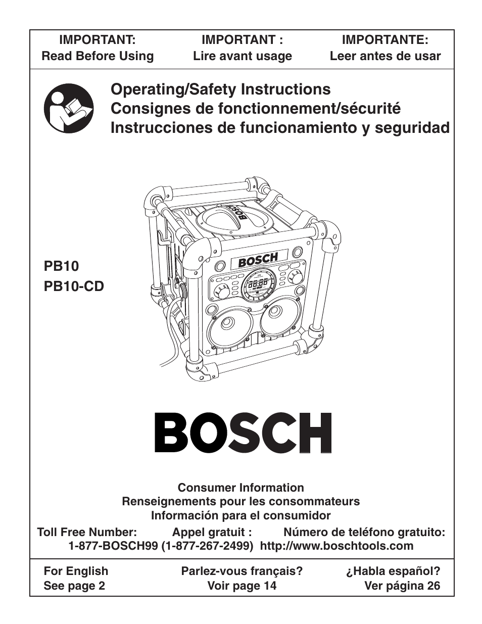 Bosch PB10-CD User Manual | 40 pages