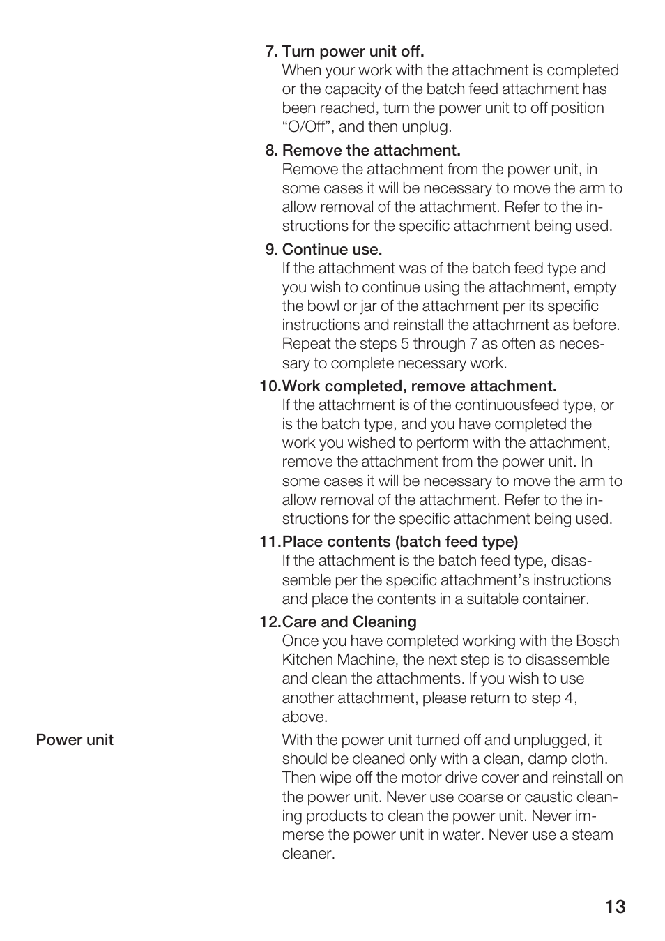Bosch MUM 4750 UC User Manual | Page 13 / 38