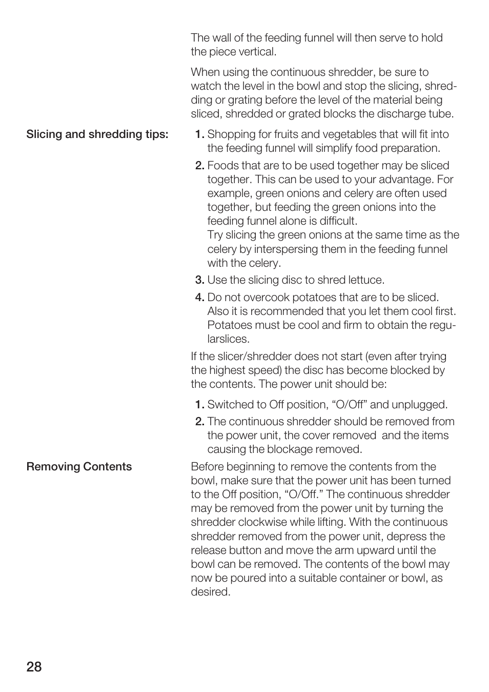 Bosch MUM 4750 UC User Manual | Page 28 / 38