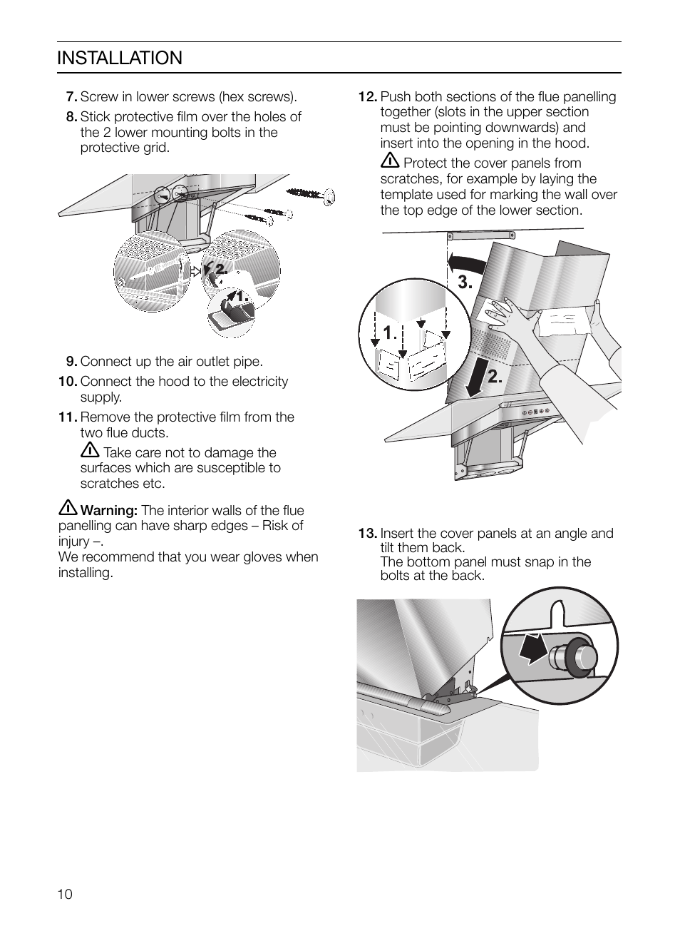 Installation | Bosch HGEW 36 FS User Manual | Page 10 / 32