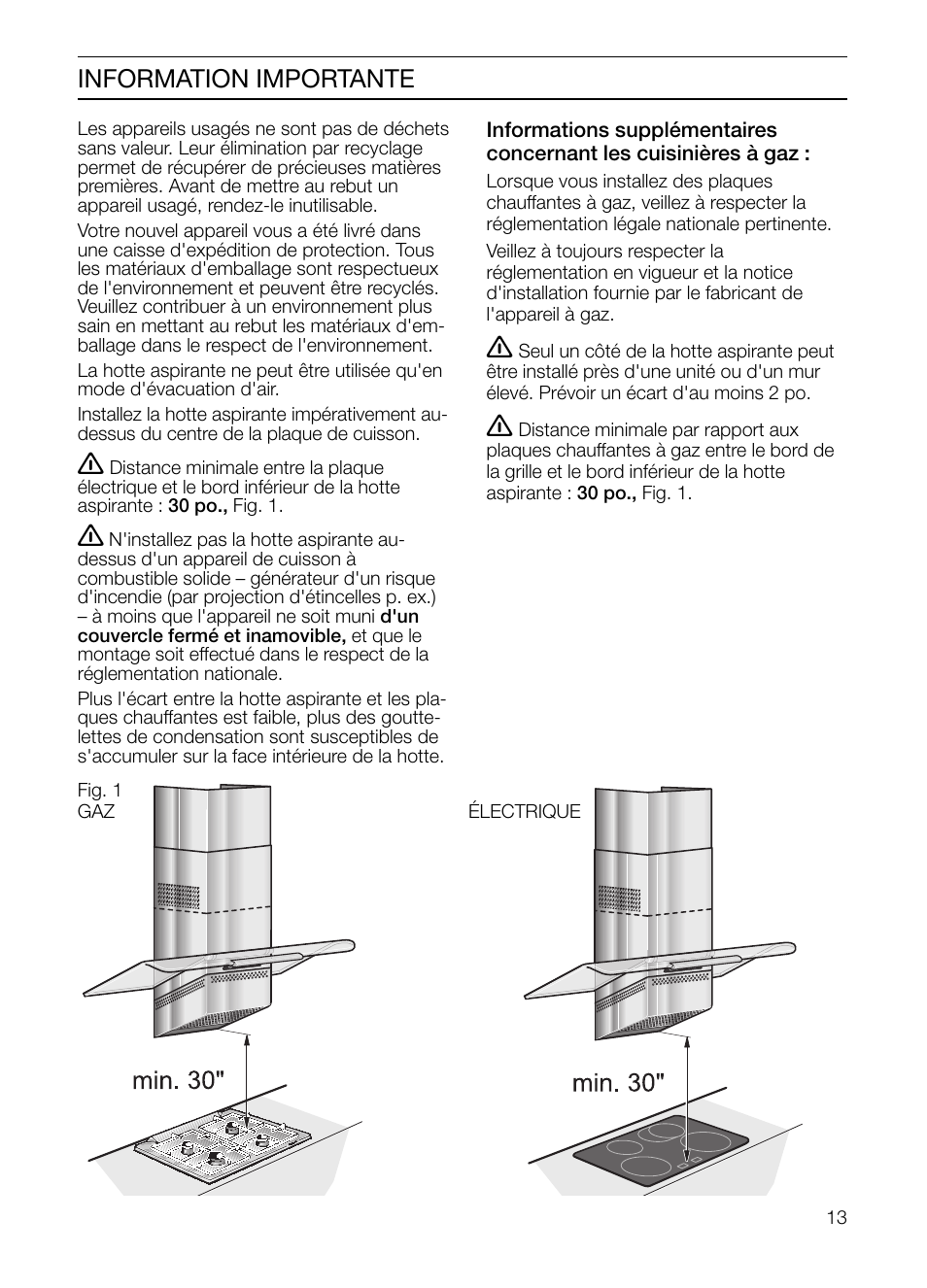 Information importante | Bosch HGEW 36 FS User Manual | Page 13 / 32