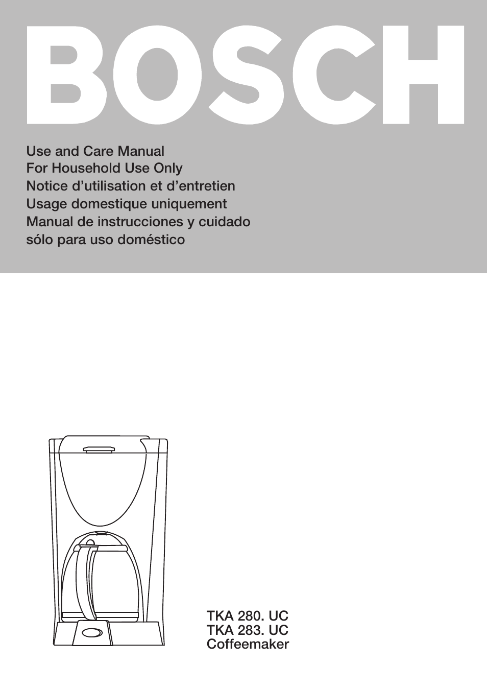 Bosch TKA 280. UC User Manual | 13 pages