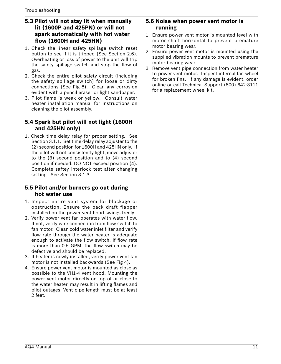 Bosch AQ4 GWH 1600 P User Manual | Page 11 / 16