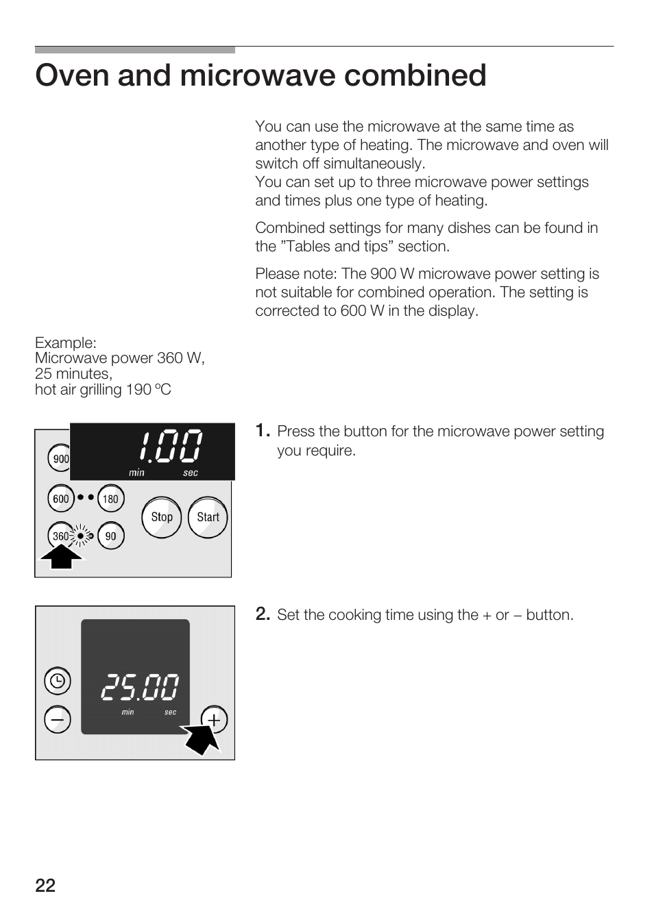 Oven and microwave combined | Bosch HBC84K5.0A User Manual | Page 22 / 52