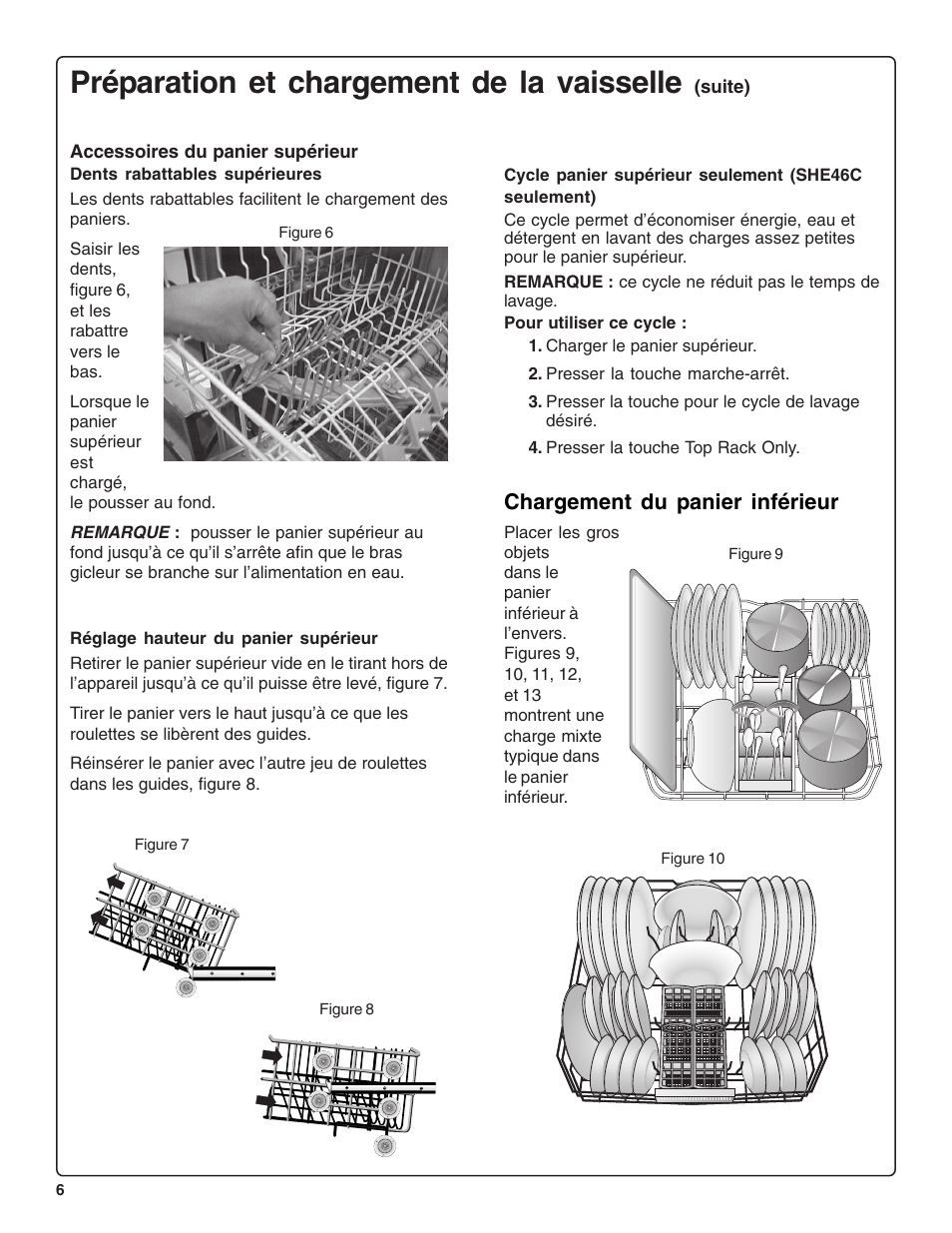 Préparation et chargement de la vaisselle, Chargement du panier inférieur | Bosch SHE44C User Manual | Page 28 / 64