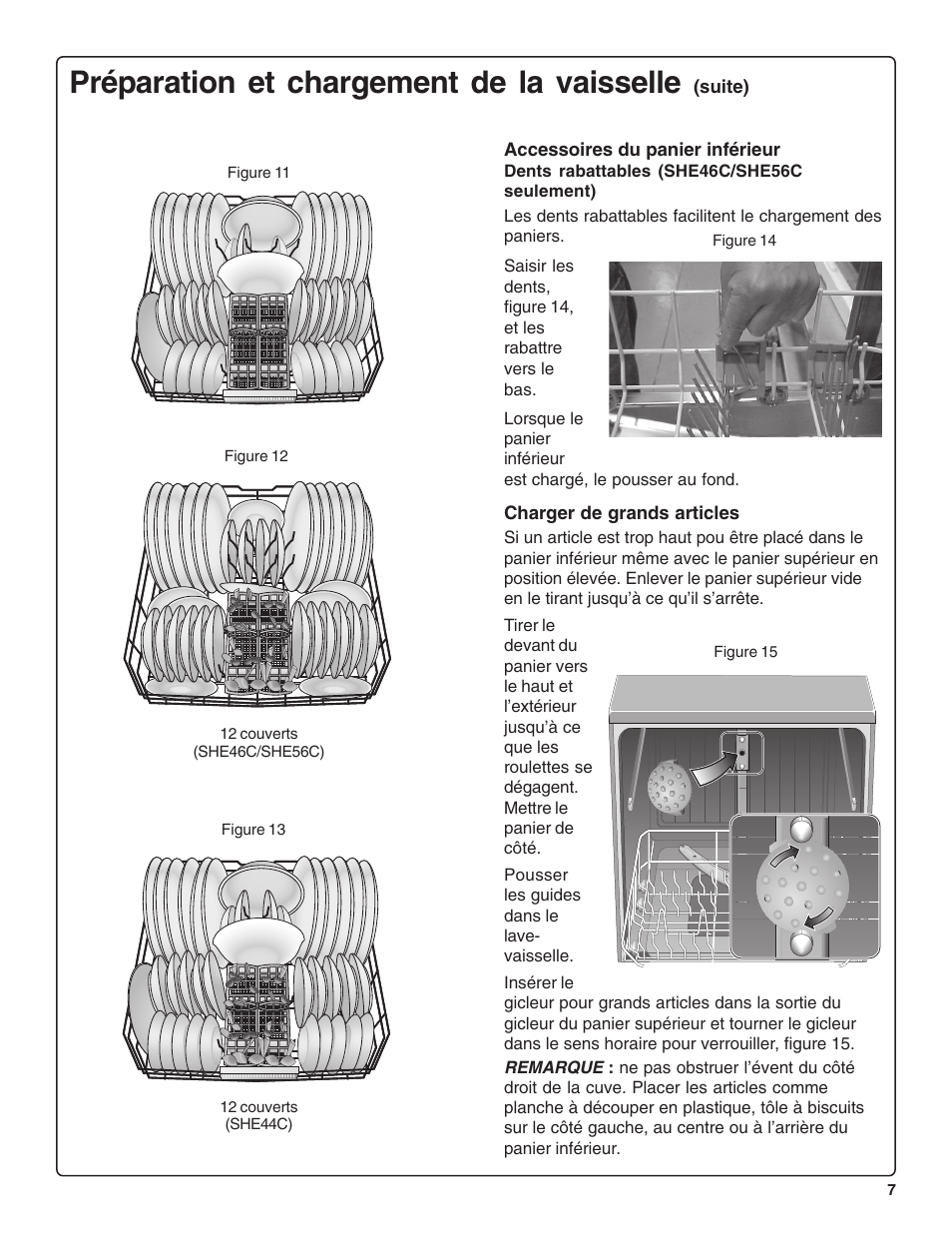 Préparation et chargement de la vaisselle | Bosch SHE44C User Manual | Page 29 / 64