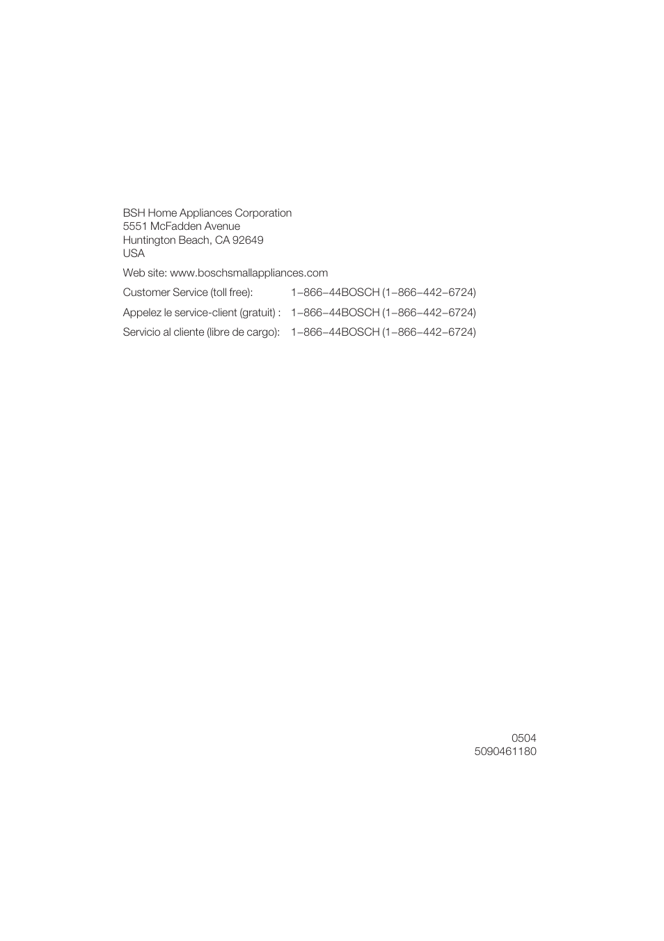 Bosch MCP 3500 User Manual | Page 24 / 24