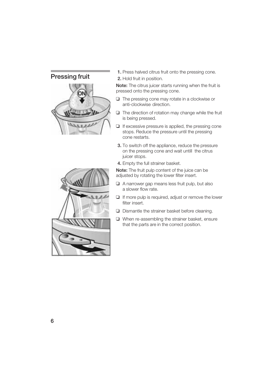 Pressing fruit | Bosch MCP 3500 User Manual | Page 6 / 24