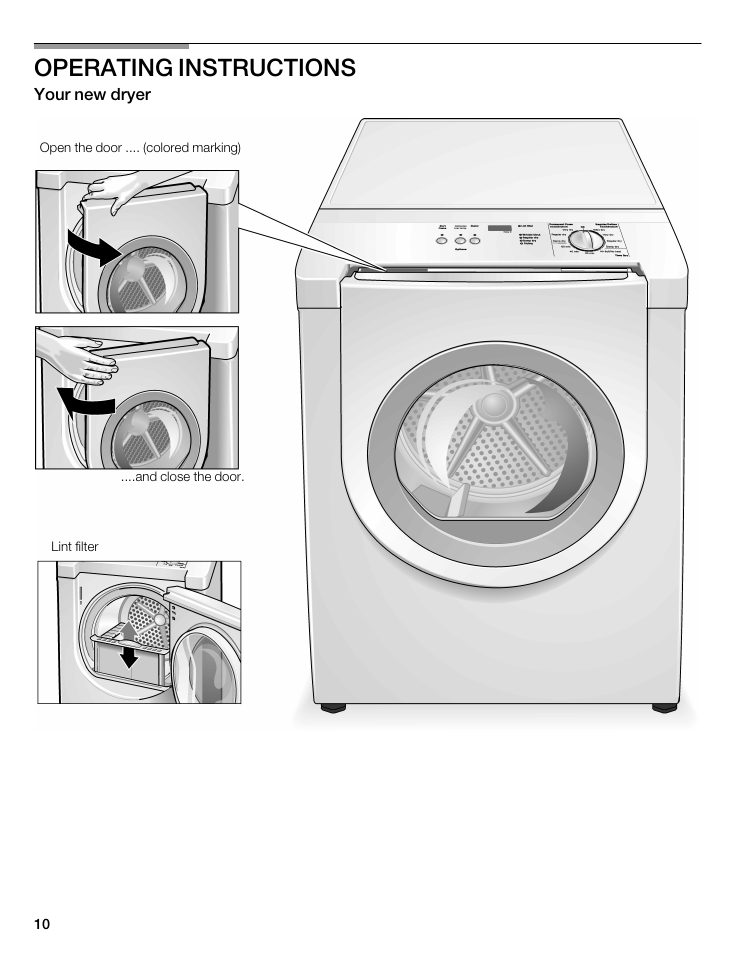 Operating instructions | Bosch WTMC5321US/CN User Manual | Page 10 / 68