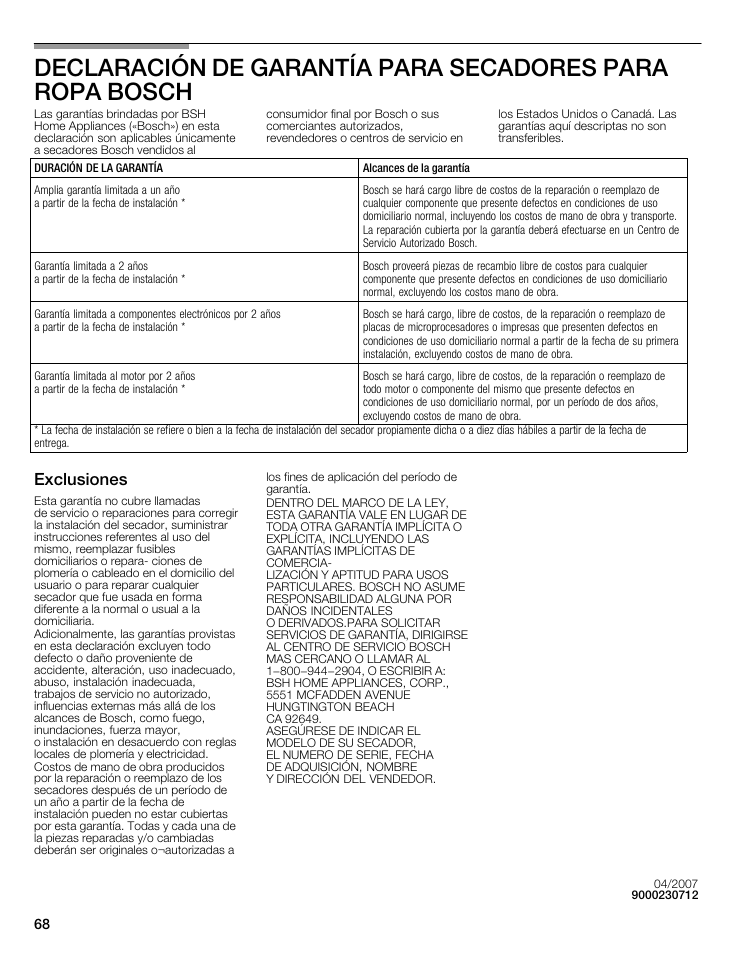 Bosch WTMC5321US/CN User Manual | Page 68 / 68