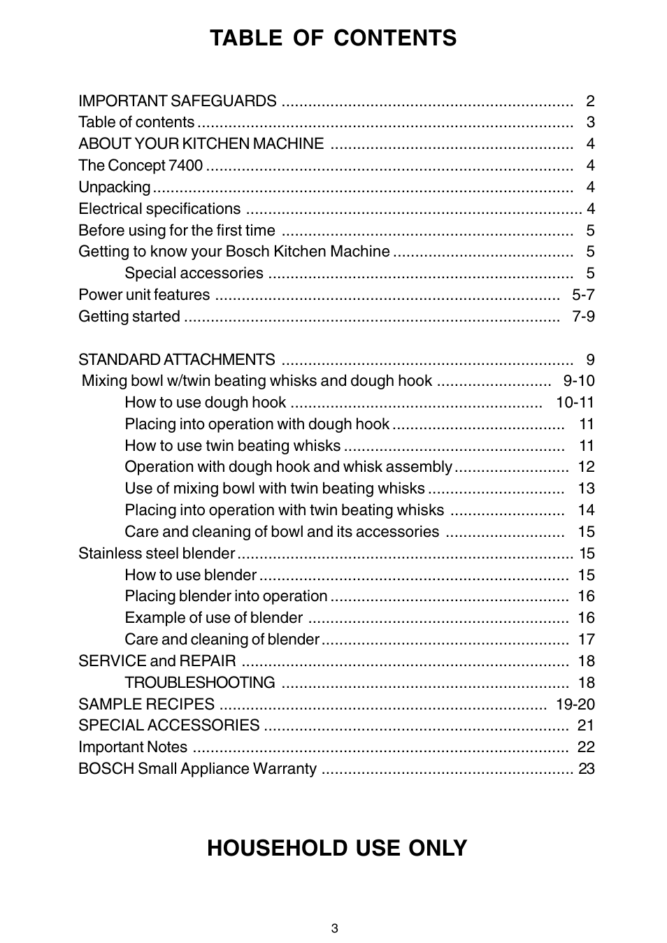 Bosch MUM 7400 UC User Manual | Page 3 / 12