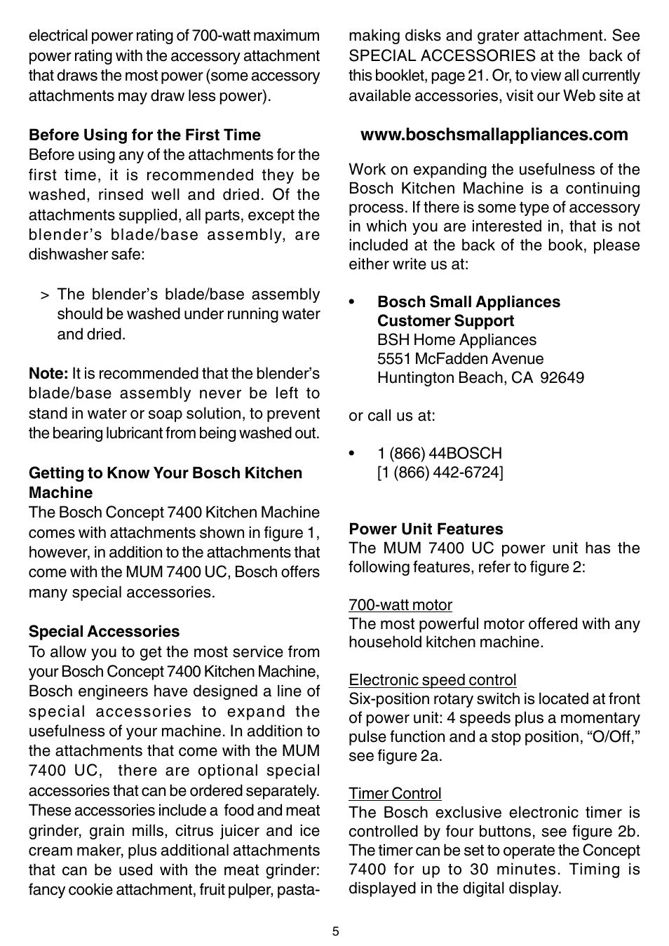 Bosch MUM 7400 UC User Manual | Page 5 / 12