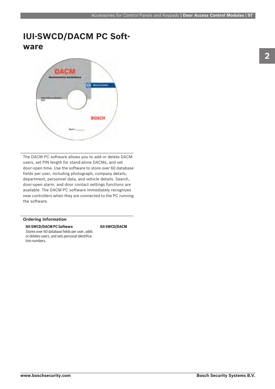 Iui‑swcd/dacm pc software, Iui‑swcd/dacm pc soft- ware | Bosch 8-Dec User Manual | Page 105 / 506