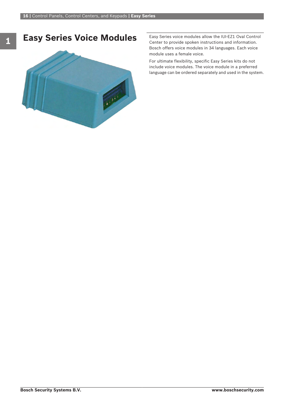 Easy series voice modules | Bosch 8-Dec User Manual | Page 24 / 506