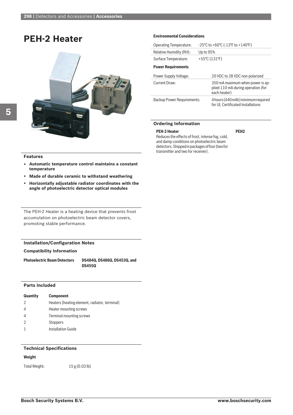 Peh‑2 heater | Bosch 8-Dec User Manual | Page 306 / 506