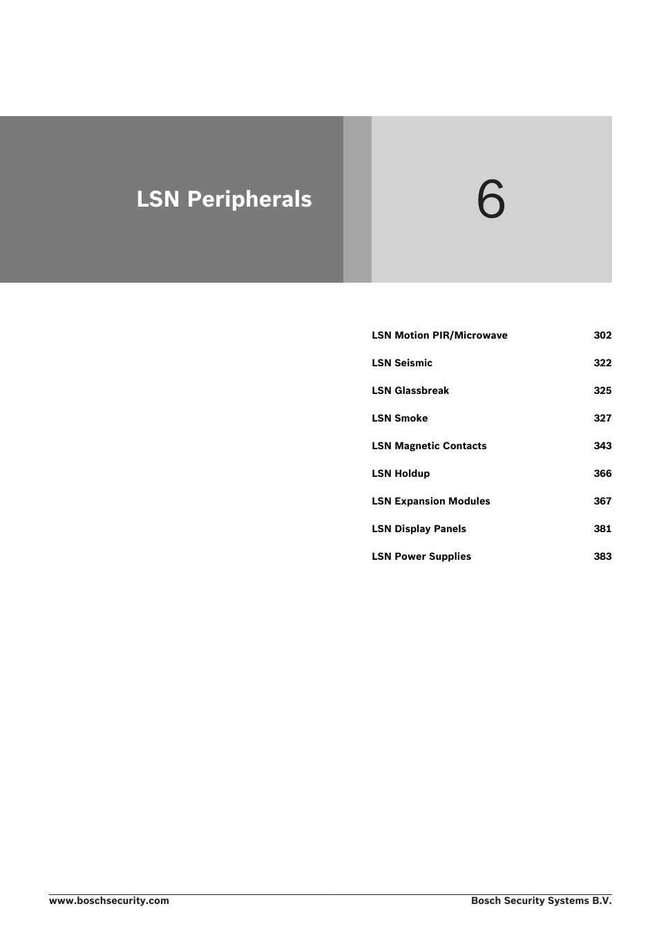 Lsn peripherals | Bosch 8-Dec User Manual | Page 309 / 506